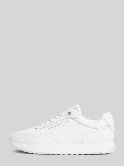 Tommy Hilfiger Sneaker aus echtem Leder mit Label-Schriftzug Weiss 2