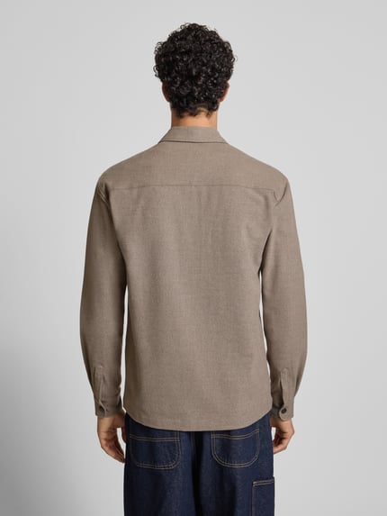 ONLY & SONS Regular fit overhemdjack met viscose, model 'MARK' Lichtbruin - 5