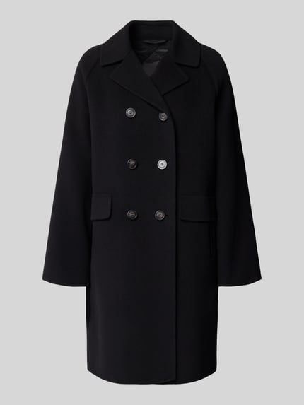 Weekend Max Mara Płaszcz o kroju regular fit z wełny model ‘ZOLFO’ Czarny 2