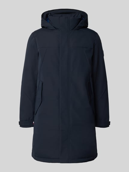Tommy Hilfiger Płaszcz funkcyjny o kroju regular fit z kapturem Granatowy 2