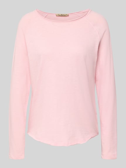 Produktfoto, Longsleeve mit Rundhalsausschnitt van Smith and Soul, lichtroze, katoen, regular fit, rolzoom, ruglengte 60 cm