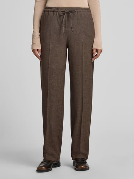 Marc O'Polo Relaxed Fit Hose mit elastischem Bund Dunkelbraun 4