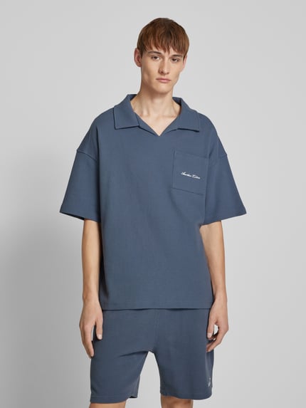 ANOTHER COTTON LAB Szorty o kroju relaxed fit z fakturowanym wzorem Szaroniebieski 4