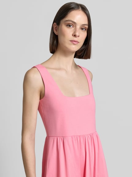 COMMA Midikleid mit Eingrifftaschen Pink 3
