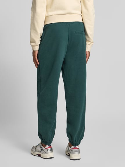 HUGO Relaxed fit sweatpants van katoenmix, model 'DELWONY' Donkergroen - 5