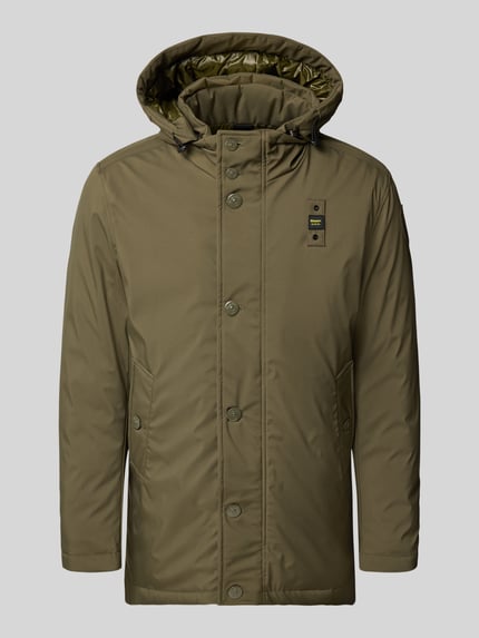 Blauer USA Daunenjacke mit Kapuze Modell 'CHESTER' Oliv 2