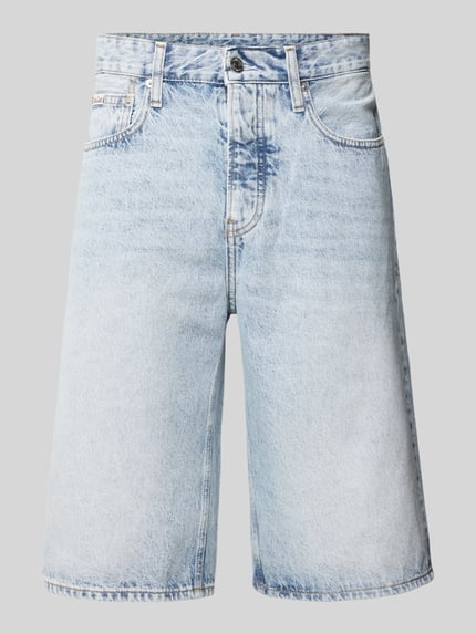 Calvin Klein Jeans Korte relaxed fit jeans in 5-pocketmodel Lichtblauw - 2