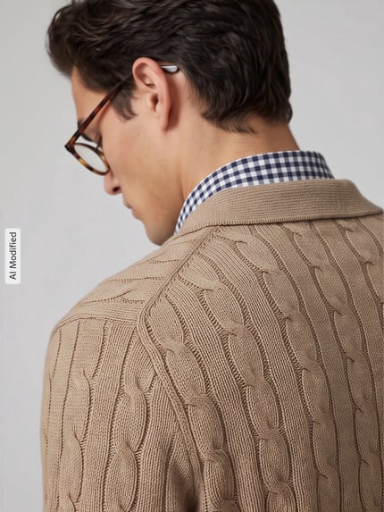 Polo Ralph Lauren Regular Fit Strickjacke aus reiner Baumwolle Beige 3