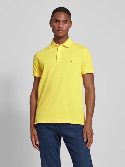 Tommy Hilfiger Poloshirt mit Label-Stitching GELB 4