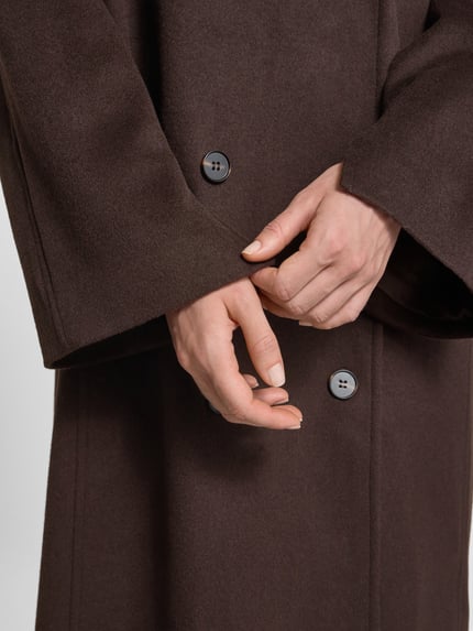 Style Icon Collection Mantel aus Woll-Mix - curated by Anouk Yve Dunkelbraun 3