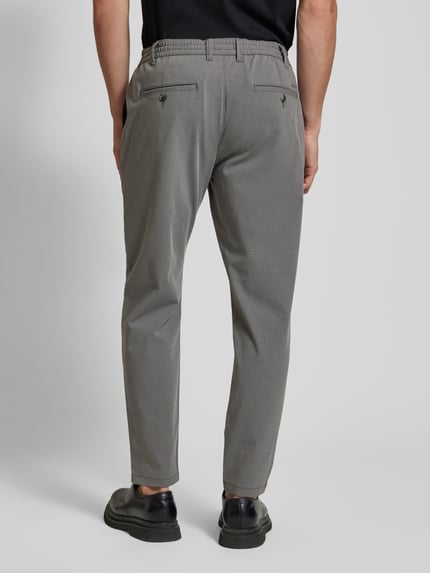 MCNEAL Tapered Fit Stoffhose mit Tunnelzug Mittelgrau Melange 5
