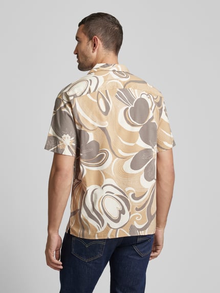 JACK & JONES Premium Regular fit vrijetijdsoverhemd met katoen, model 'LAPALMA' Lichtbruin - 5