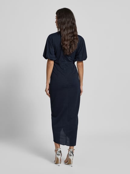 V by Vera Mont Cocktailjurk in wikkellook Donkerblauw - 5