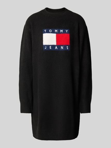 Tommy Jeans Relaxed Fit Strickkleid mit Woll-Anteil Black 2