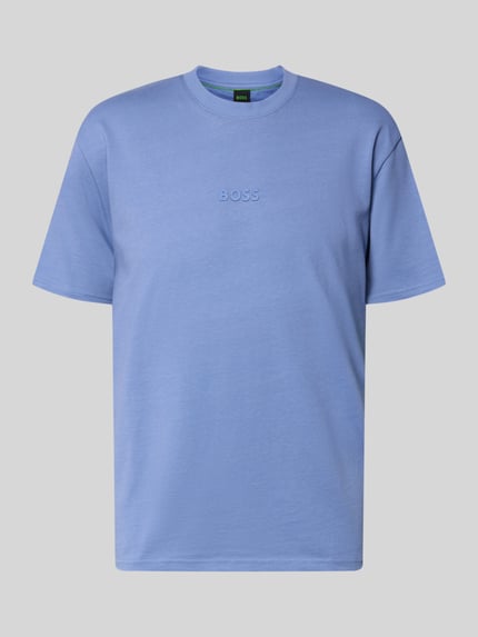 BOSS Green Regular Fit T-Shirt aus reiner Baumwolle Modell 'TEE 10' Blau 2