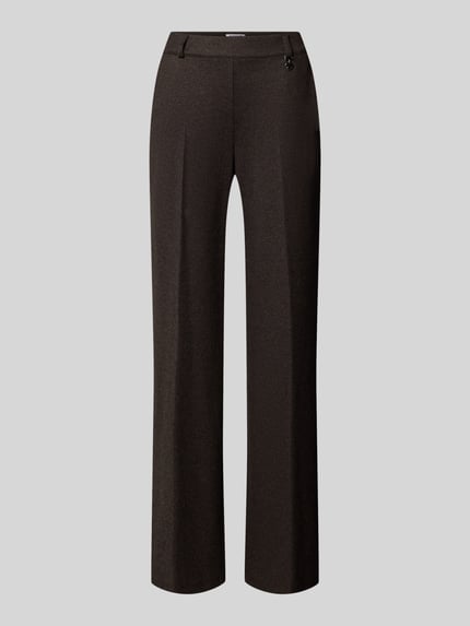 Raphaela By Brax Regular Fit Hose mit Bundfalte Modell 'LILLYTH FLARED' Dunkelbraun 1