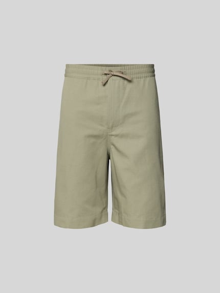 Productfoto, Shorts aus katoenmix van MAISON KITSUNÉ in regular fit met elastische band, steekzakken, knielengte, heren, beige kleur