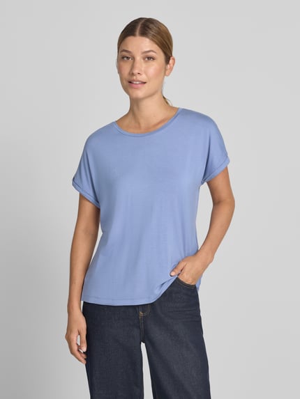Christian Berg Woman T-Shirt aus Viskose-Mix mit Rundhalsausschnitt Jeansblau 4