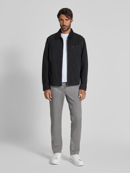 Tom Tailor Denim Chinosy o kroju slim fit z paskiem Średnioszary 1