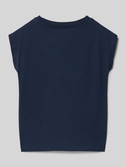 s.Oliver RED LABEL V-shape T-shirt van puur katoen Marineblauw - 3