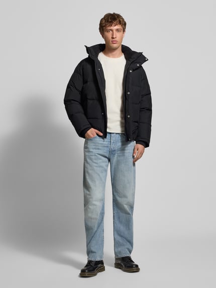 Tommy Jeans Gewatteerd regular fit jack met capuchon Zwart - 1