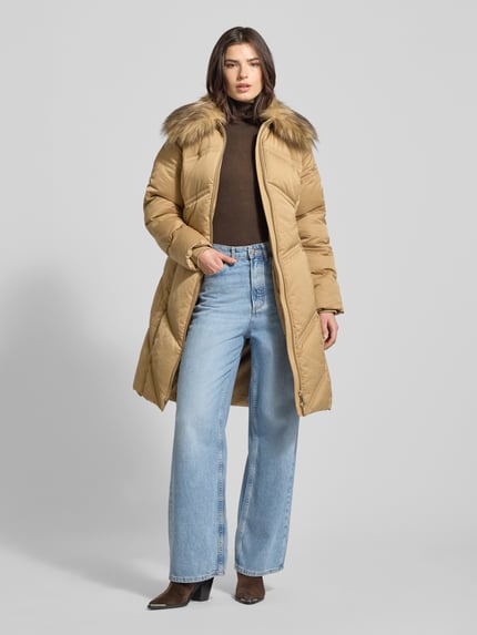 GUESS Steppmantel mit Gürtel Modell 'ALIENOR' Taupe 1