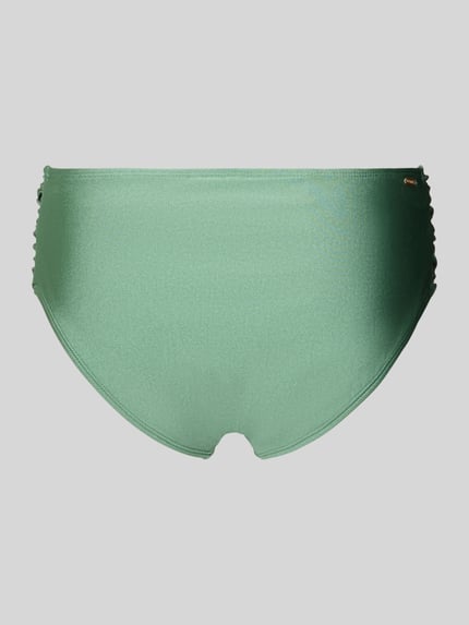 Produktfoto, Mid Waist Bikini-Slip mit Raffungen Modell 'ISLA' von Barts aus grünem Material-Mix mit Stretch-Anteil, sanfte Textur