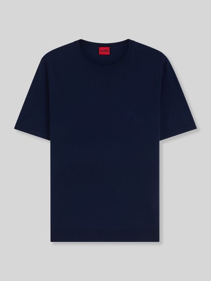 HUGO Regular Fit Pullover aus Schurwoll-Mix Modell 'SESSINAK' Marine 2