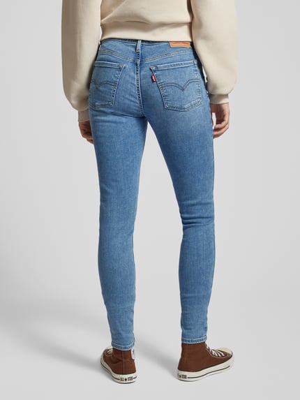Levi's® Super skinny fit jeans in 5-pocketmodel, model '710™' Lichtblauw - 5