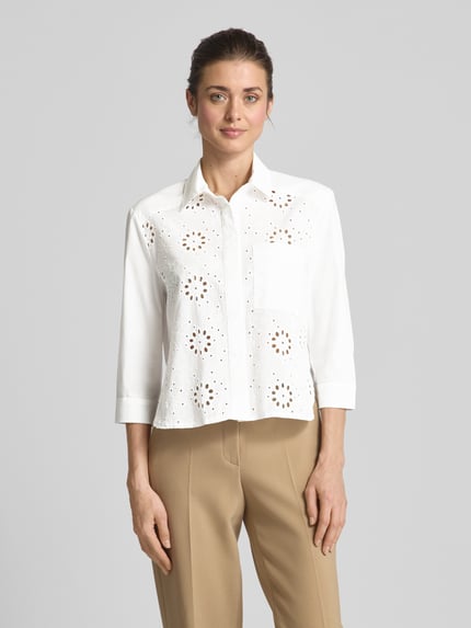 Christian Berg Woman Selection Overhemdblouse met knoopsluiting Ecru - 4