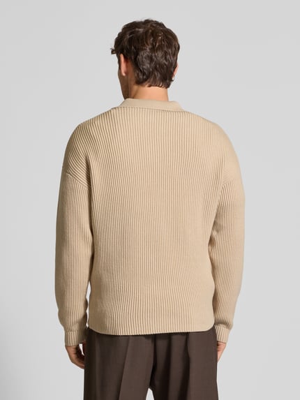 DRYKORN Strickpullover mit Polokragen Beige 5