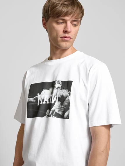 REVIEW X MATW T-Shirt mit Label-Print Weiss 3