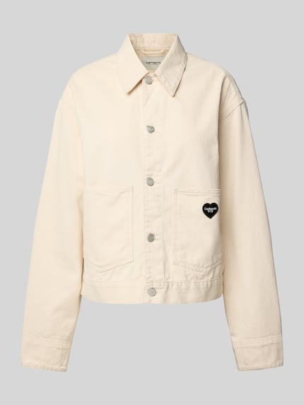 Jeansjacke mit Label-Patch Shop The Look MANNEQUINE