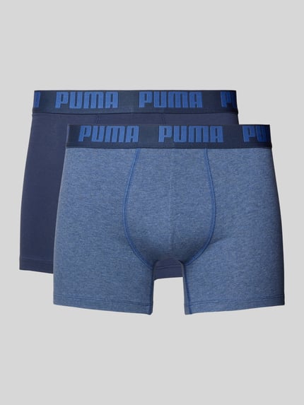 PUMA Trunks met labeldetail in set van 2 Jeansblauw - 1