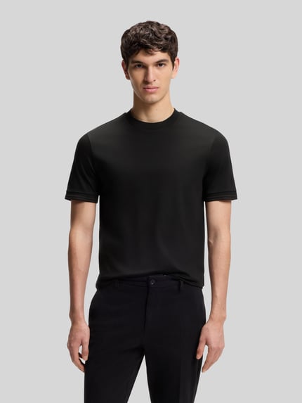 BOSS Slim Fit T-Shirt aus reiner Baumwolle Modell 'H-TESSLER 238' Black 4