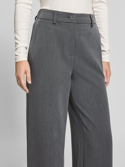PIECES Weite Hose mit Viskose-Anteil Modell 'KAMIL' Dunkelgrau 3