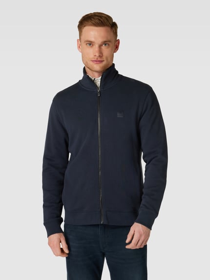 BOSS Orange Sweatjack met ritssluiting Donkerblauw - 4
