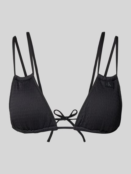 Calvin Klein Underwear Bikini-Oberteil mit Strukturmuster Modell 'TRIANGLE' Black 1