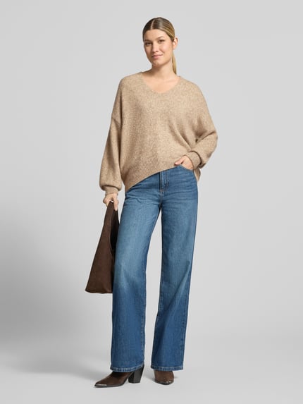 BOSS Orange Loose fit pullover van mix van alpaca en wol model 'Fondyssa' Beige - 1