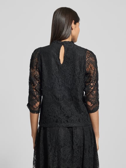 LOLLYS LAUNDRY Regular Fit Bluse mit 3/4-Arm Modell 'Lilou' Black 5