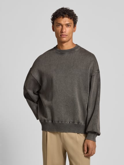 ANNARR Pullover met ronde hals, model 'ANDOR' Grafiet gemêleerd - 4