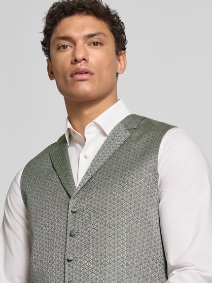 WILVORST Gilet met reverskraag Groen - 3