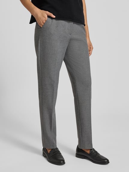 Raffaello Rossi Regular Fit Stoffhose mit Bügelfalten Modell 'DORO' Mittelgrau Melange 4
