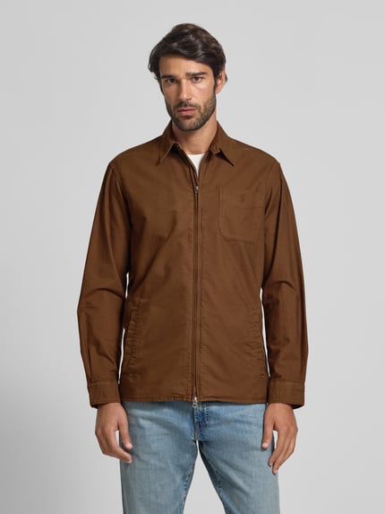 Polo Ralph Lauren Slim fit overhemdjack met kentkraag Middenbruin - 4