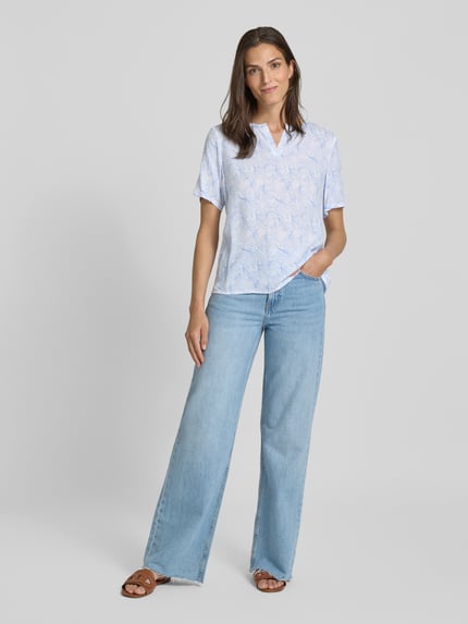 Christian Berg Woman Slim fit blouseshirt met tuniekkraag Wit - 1
