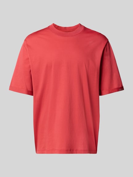Armani Exchange T-Shirt mit geripptem Rundhalsausschnitt Hellrot 2