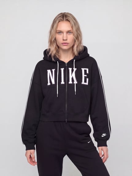 Nike Sweatjacke mit Logo-Schriftzug Black 4