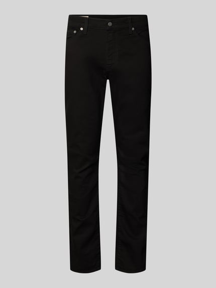 Produktfoto, Slim Fit Jeans Modell '511®' van Levi's®, heren jeans van katoenmix met stretch, 5-pocketmodel, zwart, labeldetail