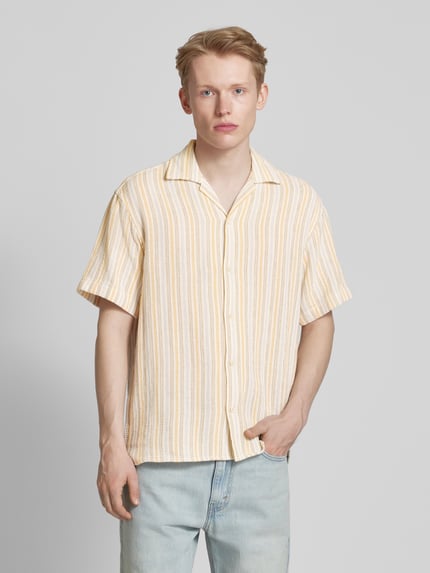 JACK & JONES Regular fit vrijetijdsoverhemd met resortkraag, model 'COBA' Abrikoos - 4