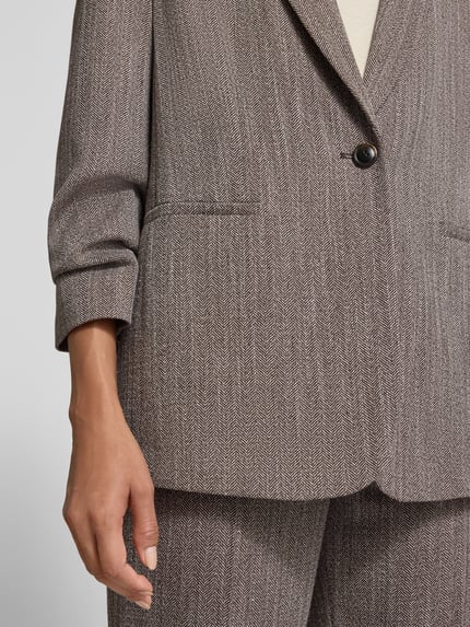 Jake*s Collection Blazer met reverskraag Donkerbruin - 3